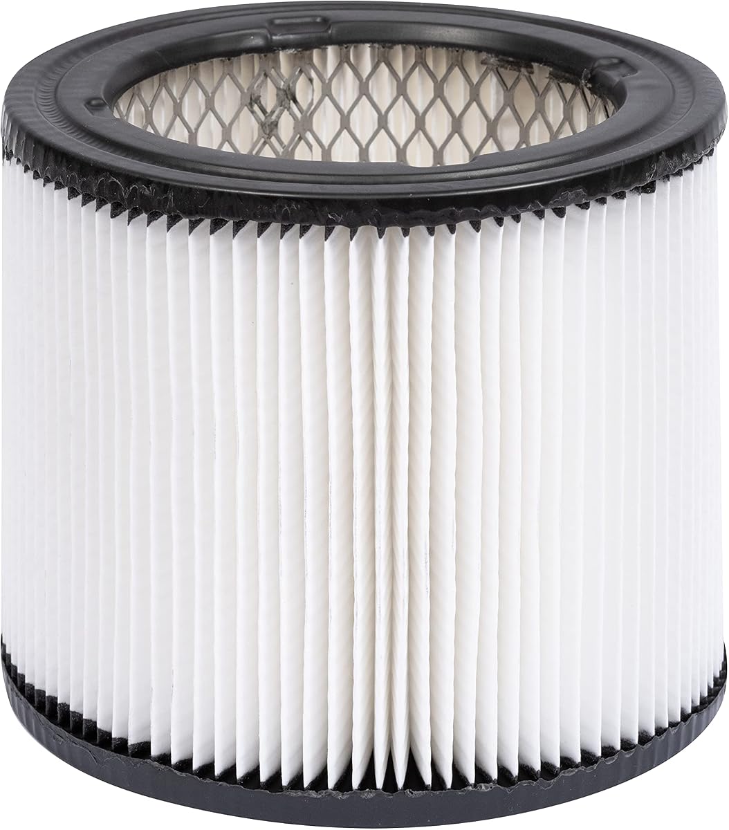 Shop-Vac 9039833 Filtro de cartucho pequeño, 5,75 pulgadas de diámetro x 5 pulgadas de alto, compatible con aspiradoras húmedas/secas de 1 a 4 galones, modelos portátiles y de montaje en pared de 5 galones