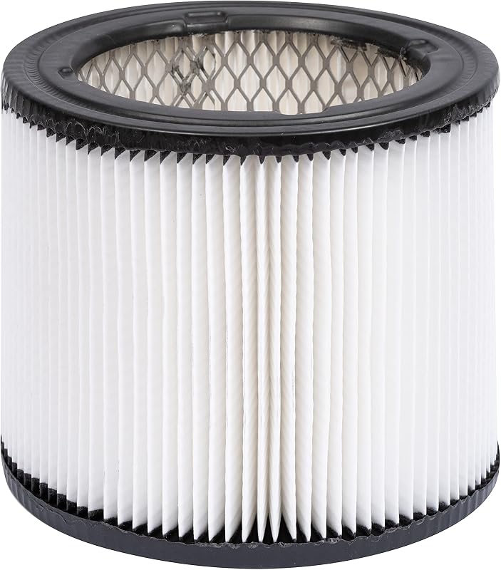 Shop-Vac 9039833 Filtro de cartucho pequeño, 5,75 pulgadas de diámetro x 5 pulgadas de alto, compatible con aspiradoras húmedas/secas de 1 a 4 galones, modelos portátiles y de montaje en pared de 5 galones