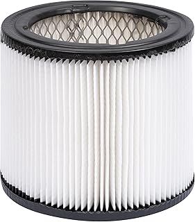 Shop-Vac 9039833 Small Cartridge Filter, 5.75 Inch Diameter x 5 Inch High, Compatible with 1-4 Gallon Wet/Dry Vacuums, 5 Gallon Portable & Wall Mount Models