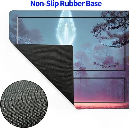 Vista 15 de MTG - Tapete de juego con bordes cosidos, parte inferior de goma antideslizante, tapete de juego TCG para gatos, superficie de goma lisa, tapete