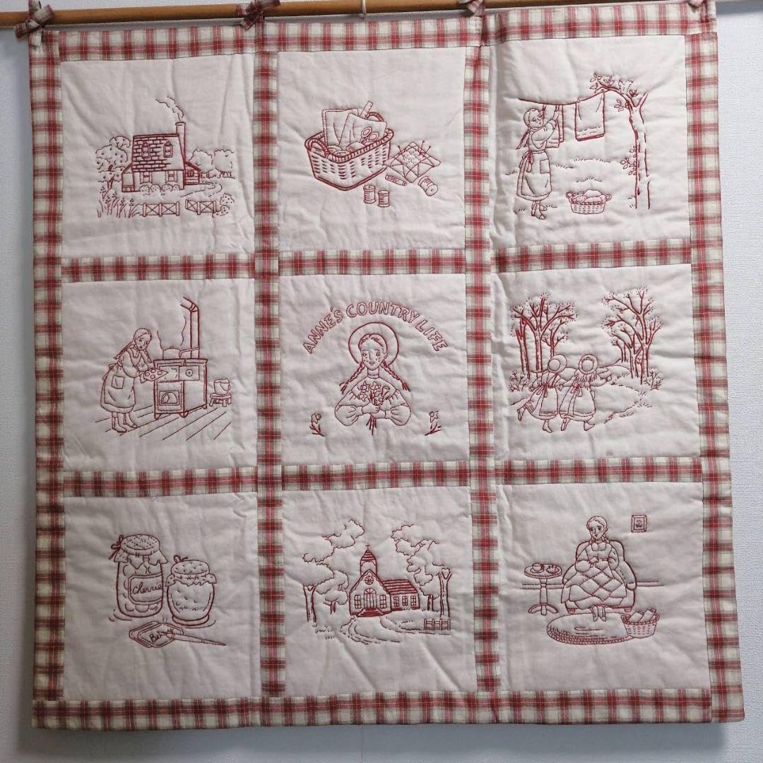 ホビーラホビーレ タペストリー　キット完成品　ベアー①　色褪せ汚れ有 ホビーラホビーレ タペストリー キット完成品 赤毛のアン①