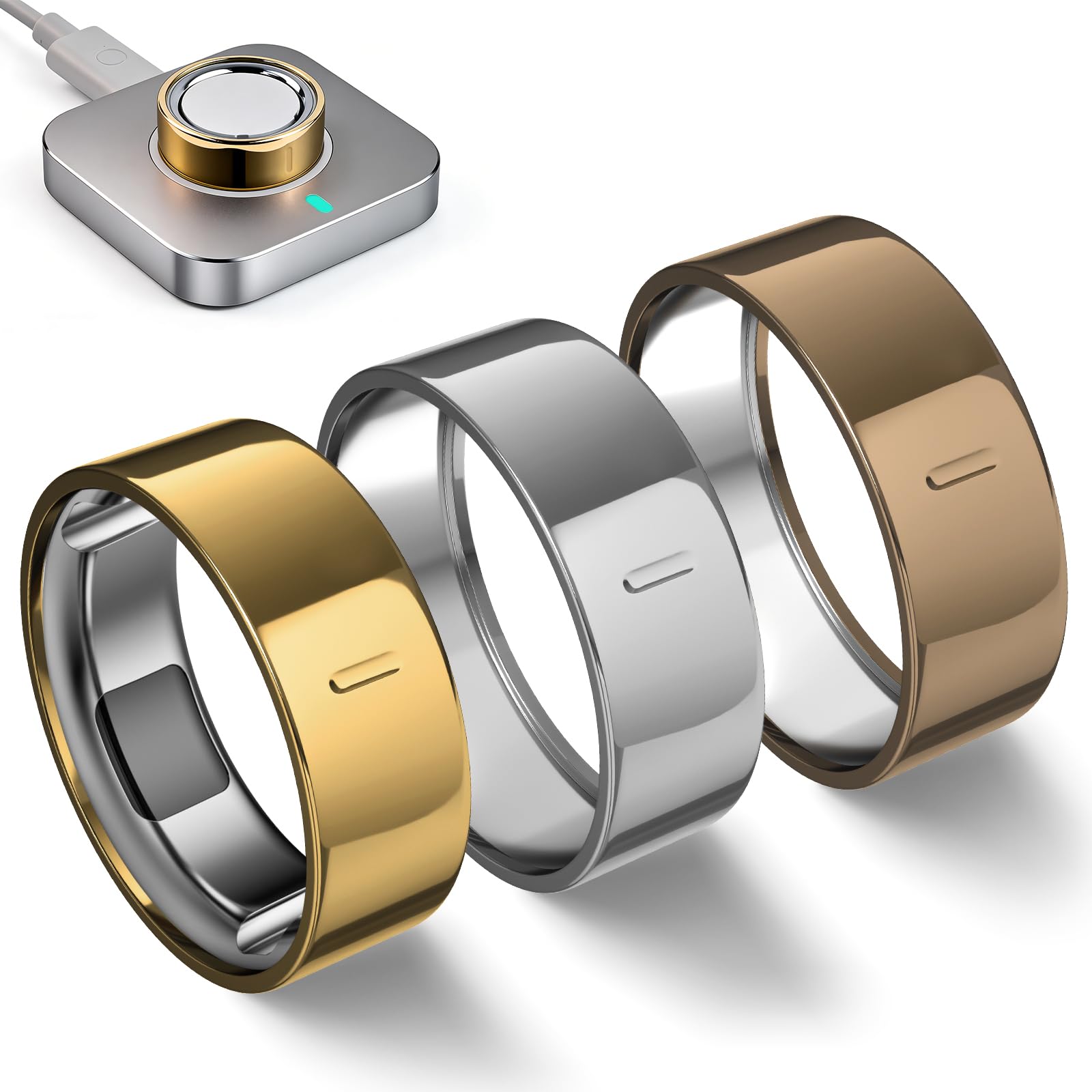 High-Gloss Plated Covers Compatible with Oura Ring Gen 4/Oura Gen 3 Cover, Anti-Scratch Ultra-Thin TPU Ring Protector Case Accessories for Women Men - Not for Oura 4 Ceramic — view 17