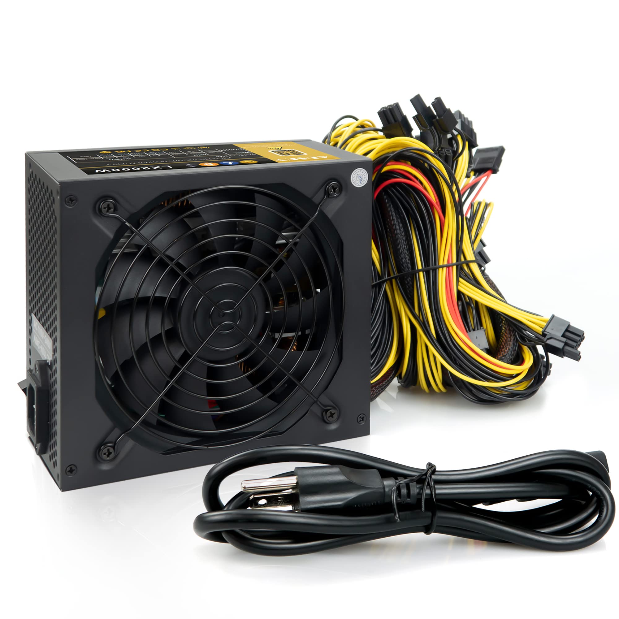 Buy 2000W Mining Power Supply PSU, ABSKY Mining Rig PSU ATX PC Power
