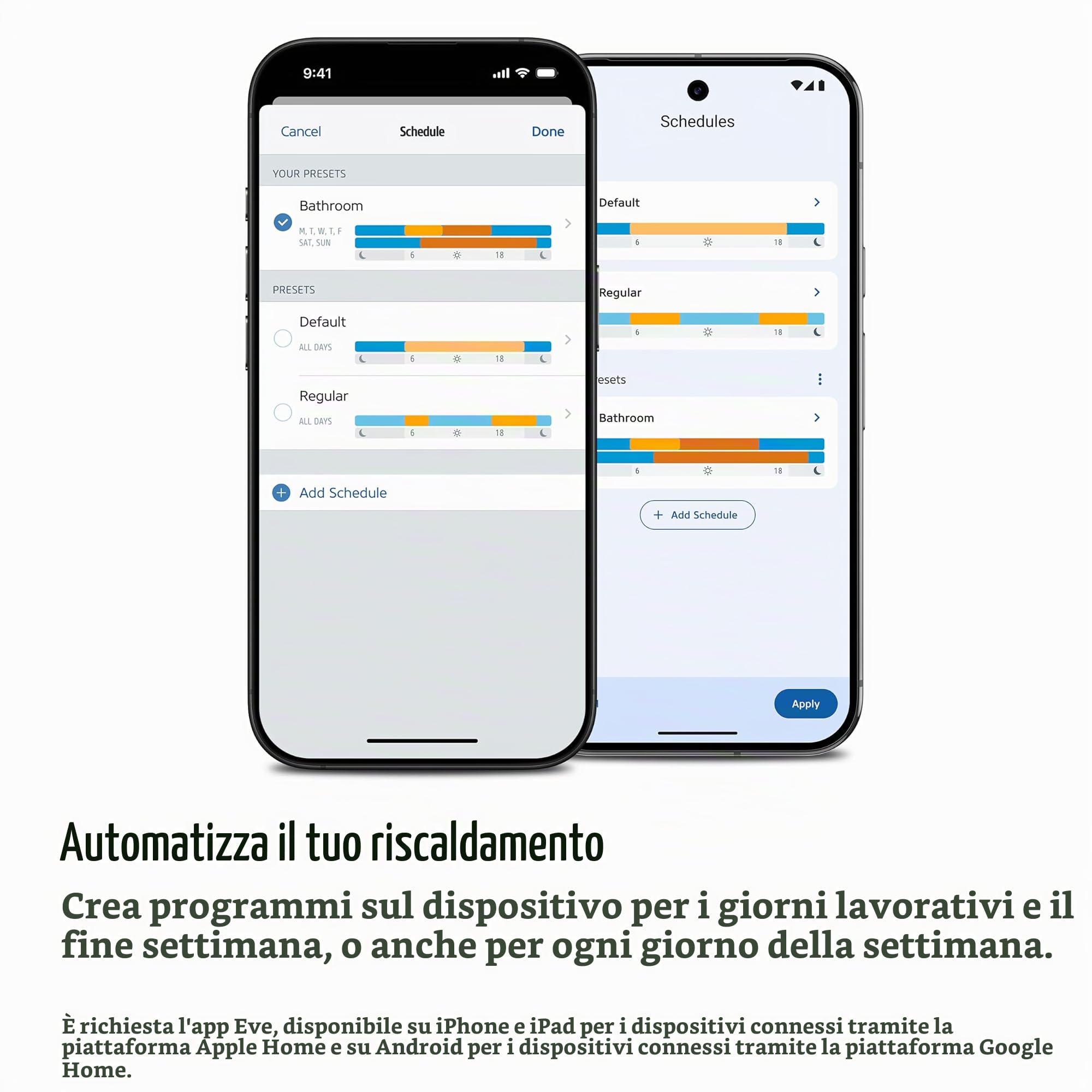 Eve Thermo (Matter, 4ª gen) set di 4: valvola termostatica intelligente, controllo automatico della temperatura, richiede Alexa, Apple Home, SmartThings o Google Home. necessario Thread Border Router