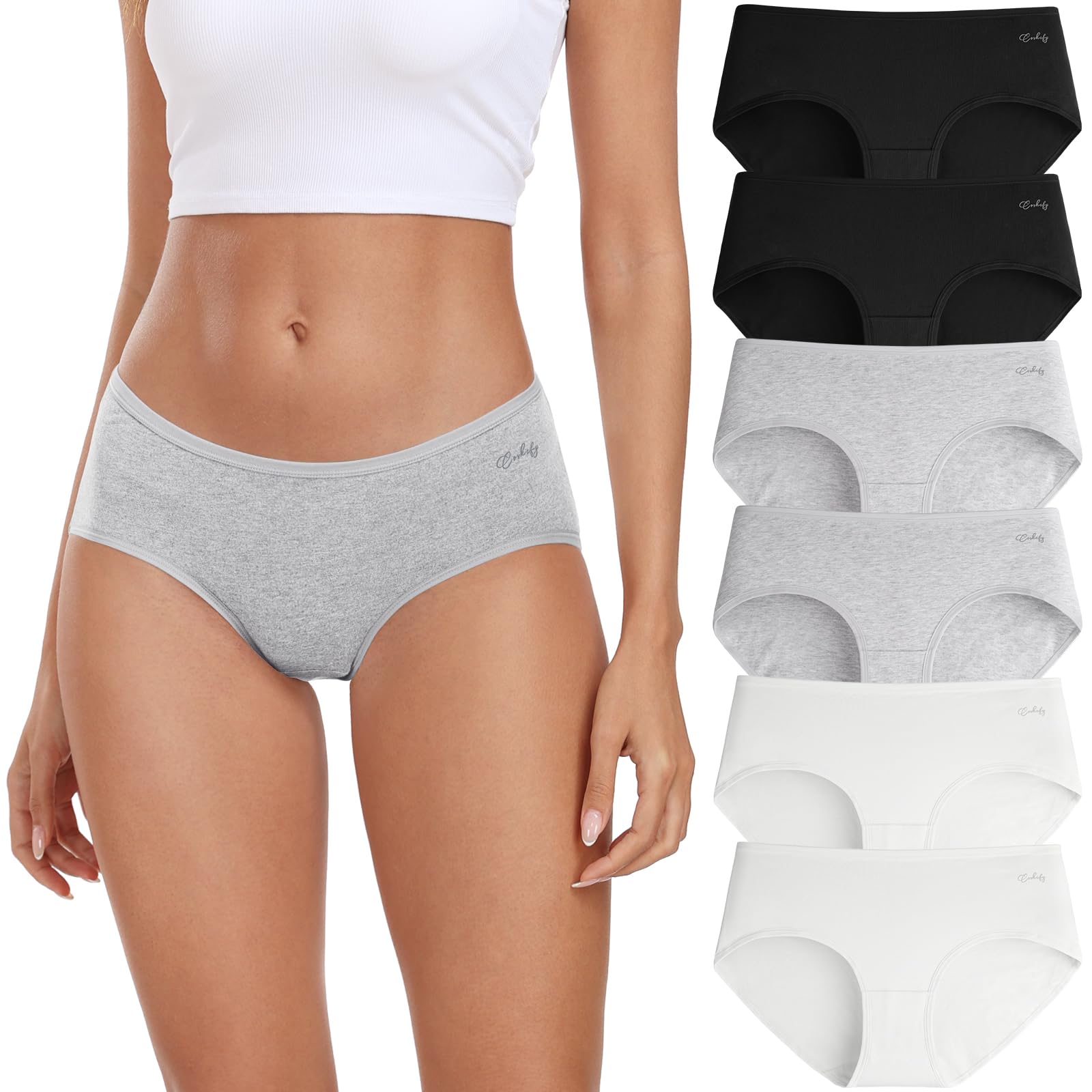 coskefy Womens Underwear Cotton Hipster Panties