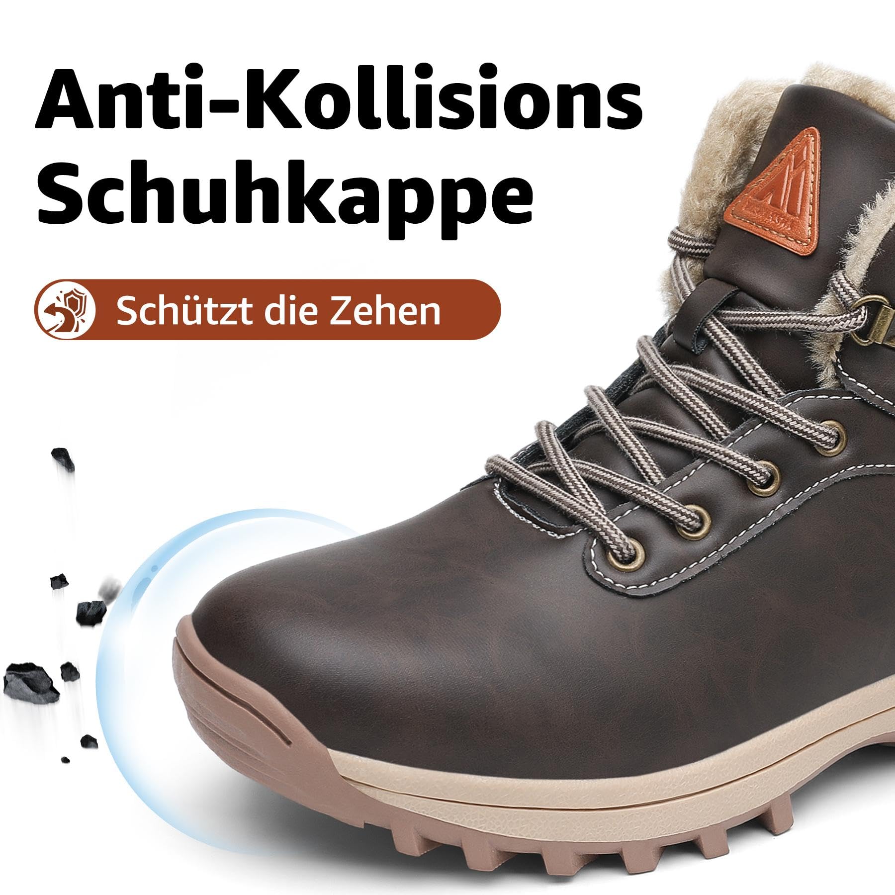 Mishansha Uomo Scarpe Invernali Donna Stivali da Neve Calda Impermeabili Outdoor Sneakers da Trekking Taglia 36-48 EU