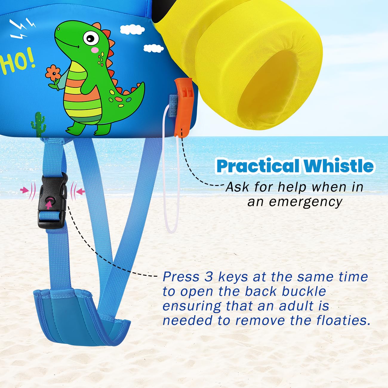 Braccioli Galleggianti Per Bambini - Cintura Regolabile In EVA Per Imparare A Nuotare | Sicuri E Morbidi