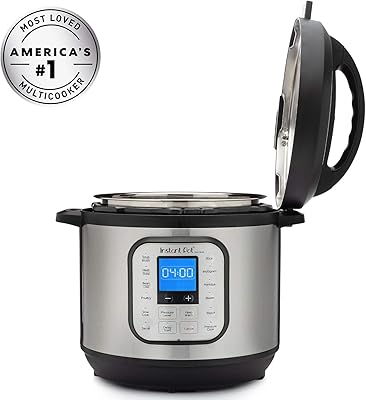 Instant Pot Duo Nova 7-in-1 Electric Pressure Cooker, Slow Cooker, Rice Cooker, Steamer, Saute, Yogurt Maker, and Warmer|8 Quart|Easy-Seal Lid|14 One-Touch Programs, Stainless Steel/Black