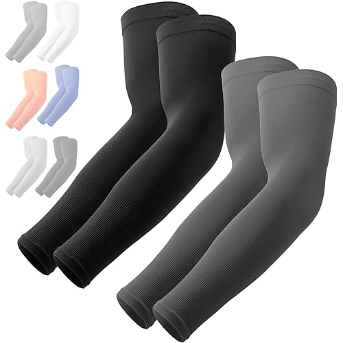 OutdoorEssentials UV Sun Protection Arm Sleeves - Compression Arm Sleeve, UV Arm Sleeves Men, Women - Golf Cooling Sleeves