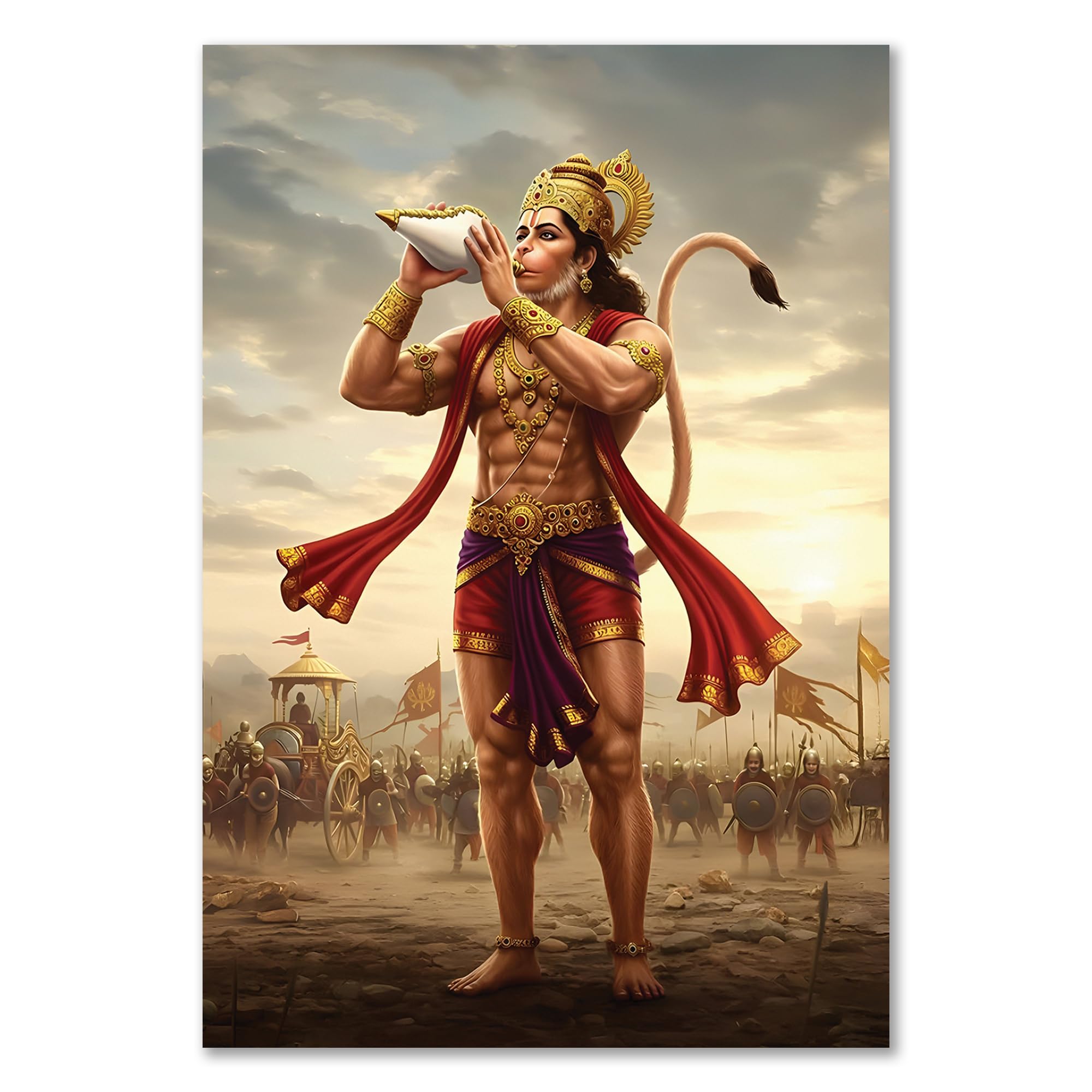 Lord Hanuman Poster - Bajrangbali Art -16 Lord Hanuman Poster - Bajrangbali Art -16