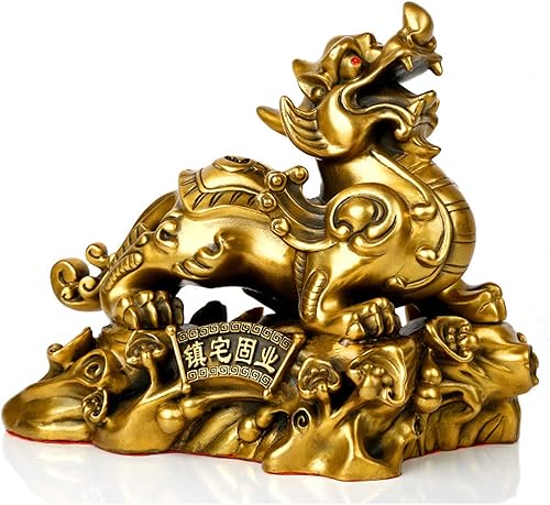 ONDIAN CHUNCIN - Estatua de latón de Feng Shui Pi XiuPi Yao Riqueza Prosperidad Pi Xiu Artesanía Decoración Escultura Regalo para Negocios o Tienda