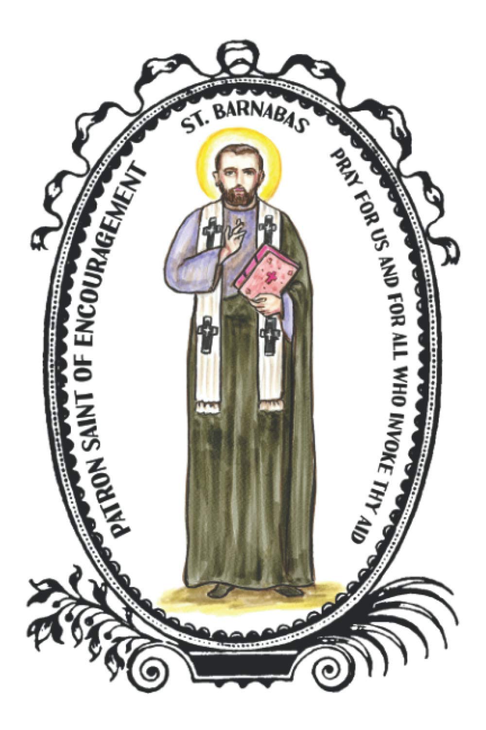 Saint Barnabas Patron of Encouragement Lined Notebook Journal