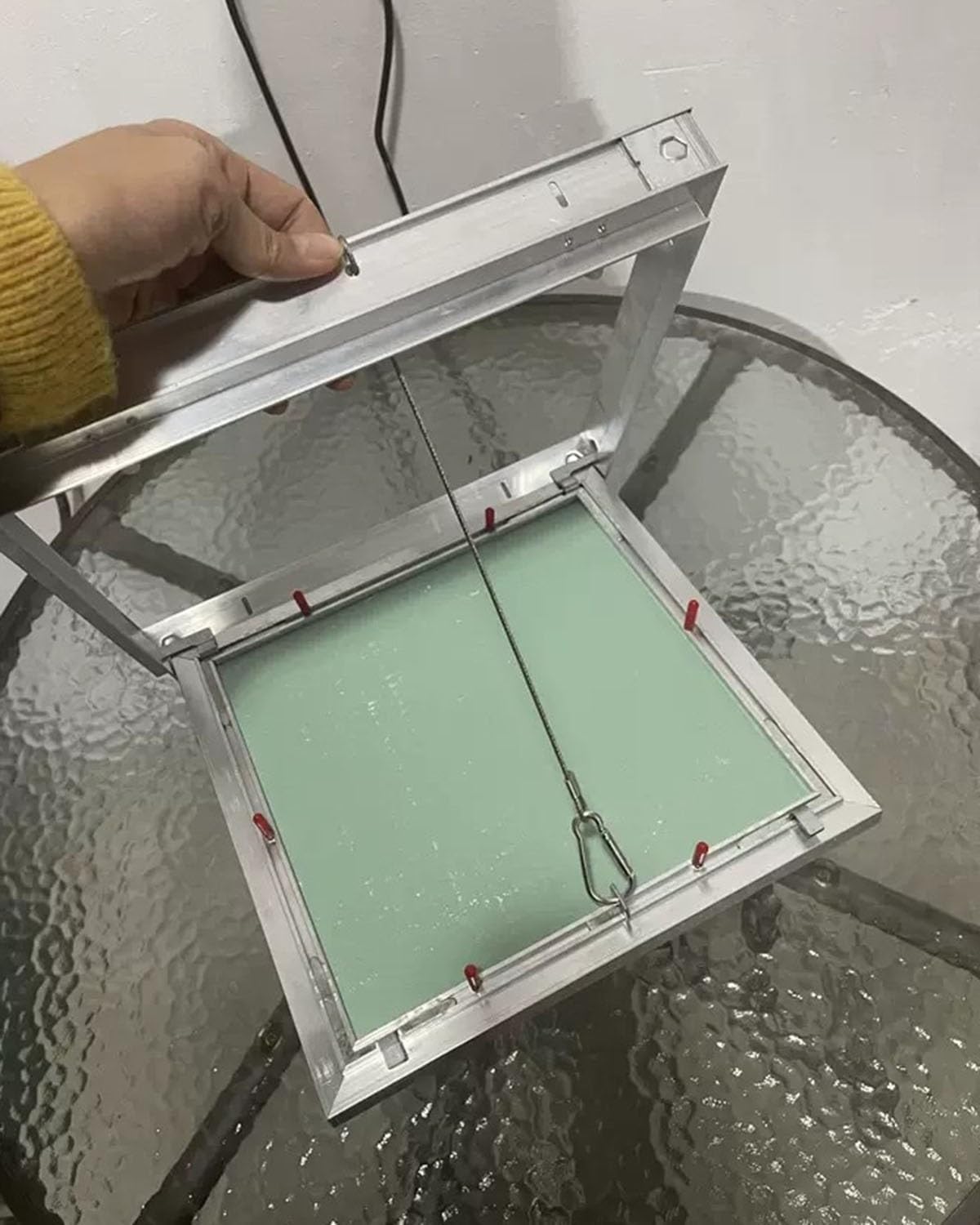 点検口 石膏ボード用隠しアクセスドア、 乾式壁／電気／ケーブル用角型アクセスパネル、 塗装可能なアルミ製天井点検カバープレート(17