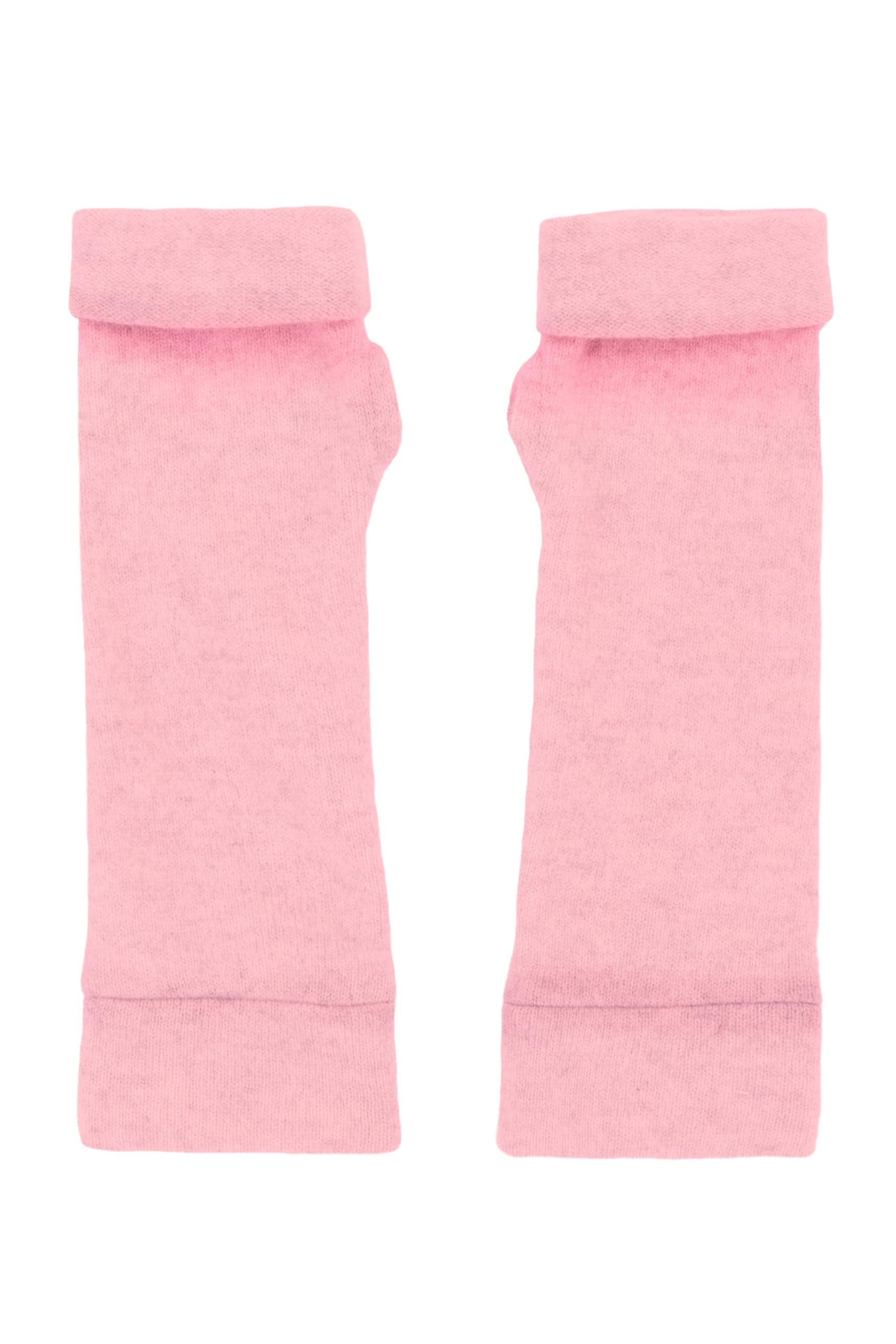 Cashmere Fingerless Gloves, Baby Pink