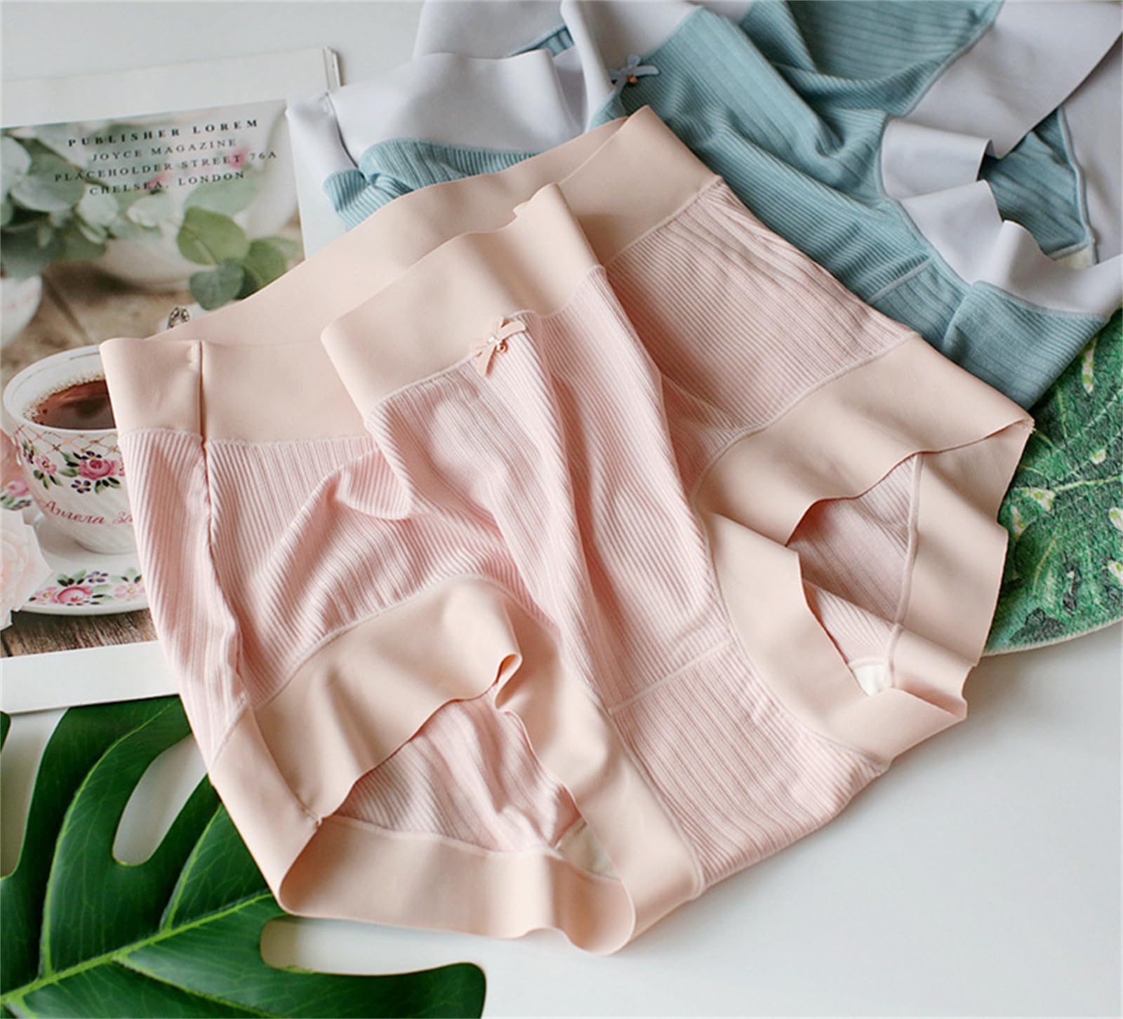 Bragas Hipster Mujer Tres Paquetes De Calzoncillos De Cintura Media Y Alta para Mujeres con Hilo De Alta Elasticidad Grande