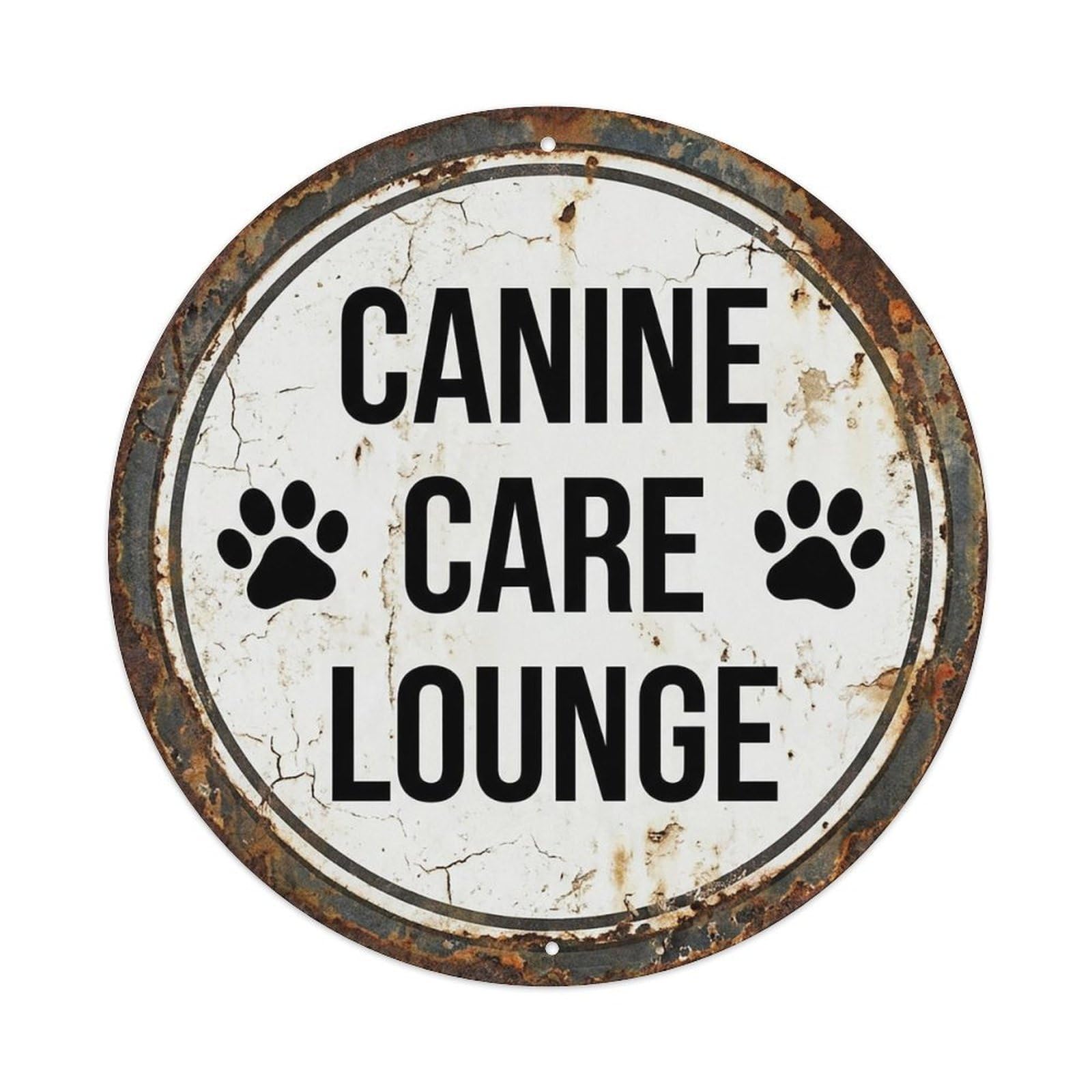 Vintage Canine Care Lounge Decor Vintage Metal Tin Sign Plaque Wall Decor for Cafe, Club Bar, Office, Garden Metal Poster 8x8Inch