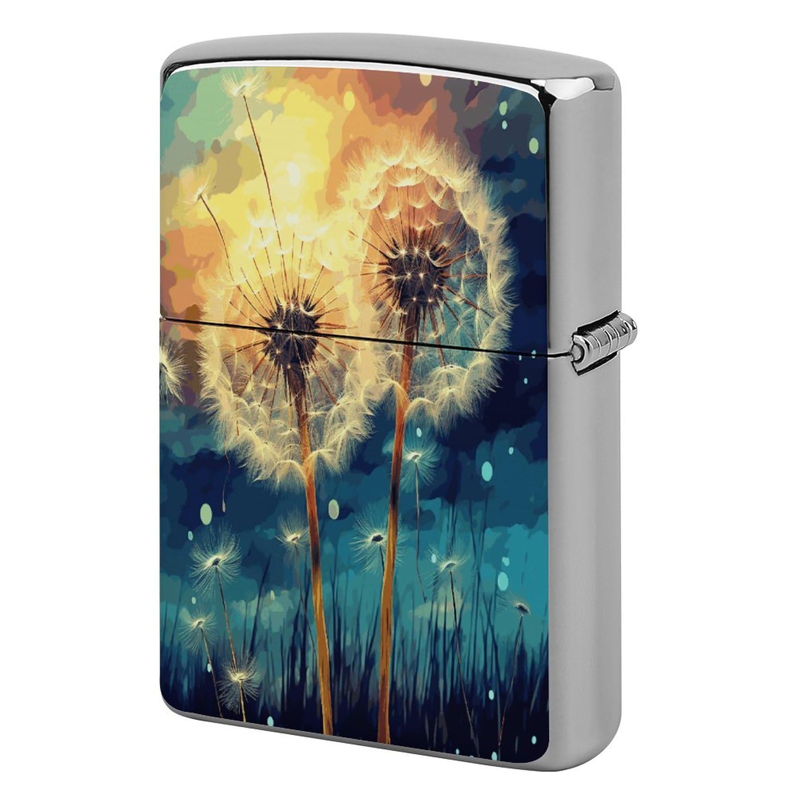 Fekiloot Style Dandelion Diy Drawing Paint Lighter Case Cover Lighter Holder
