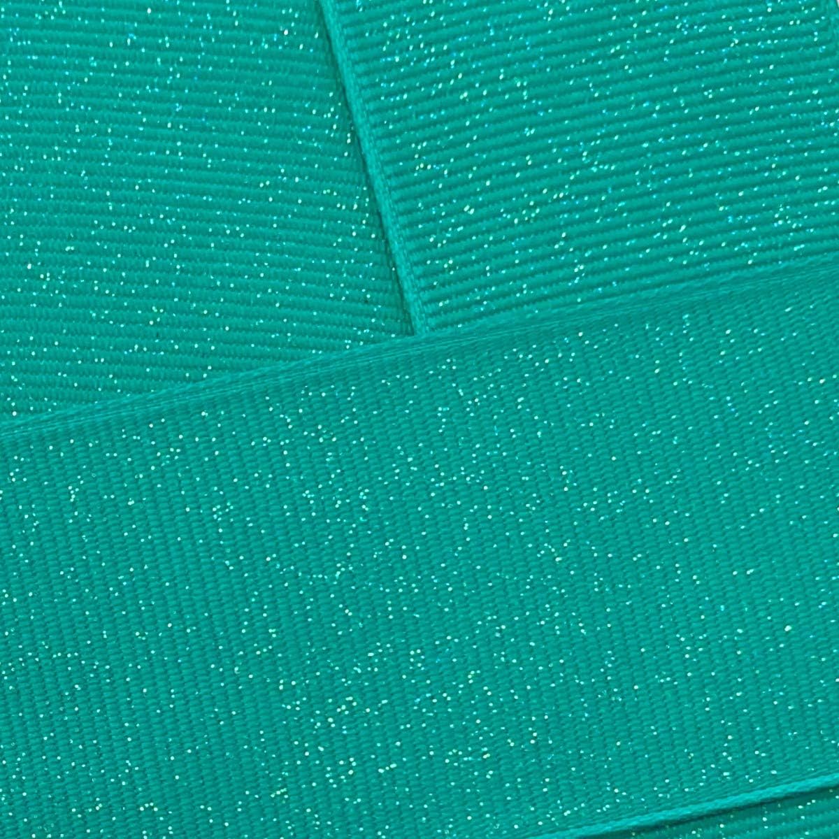HBC 1.5" Dazzle Glitter Grosgrain Ribbon White 100 Yard