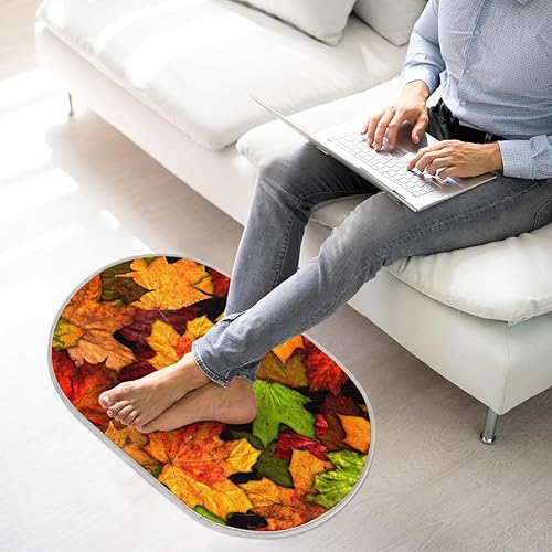 Miniatura 5 de Autumn Outdoor Maple Leaf Bathroom Rug Mat Memory Foam Soft Plush Area Rug Non-Slip Absorbent Oval Rug for Bedroom Bathroom Bathtub Shower (Oval,