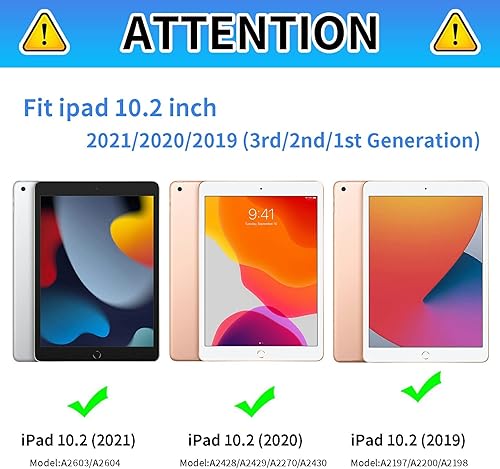 Miniatura 2 de Funda para iPad de 9 generación, para iPad de 8 y 7 generación, para iPad de 10.2 funda 202120202019 ligera protectora con función de encendido