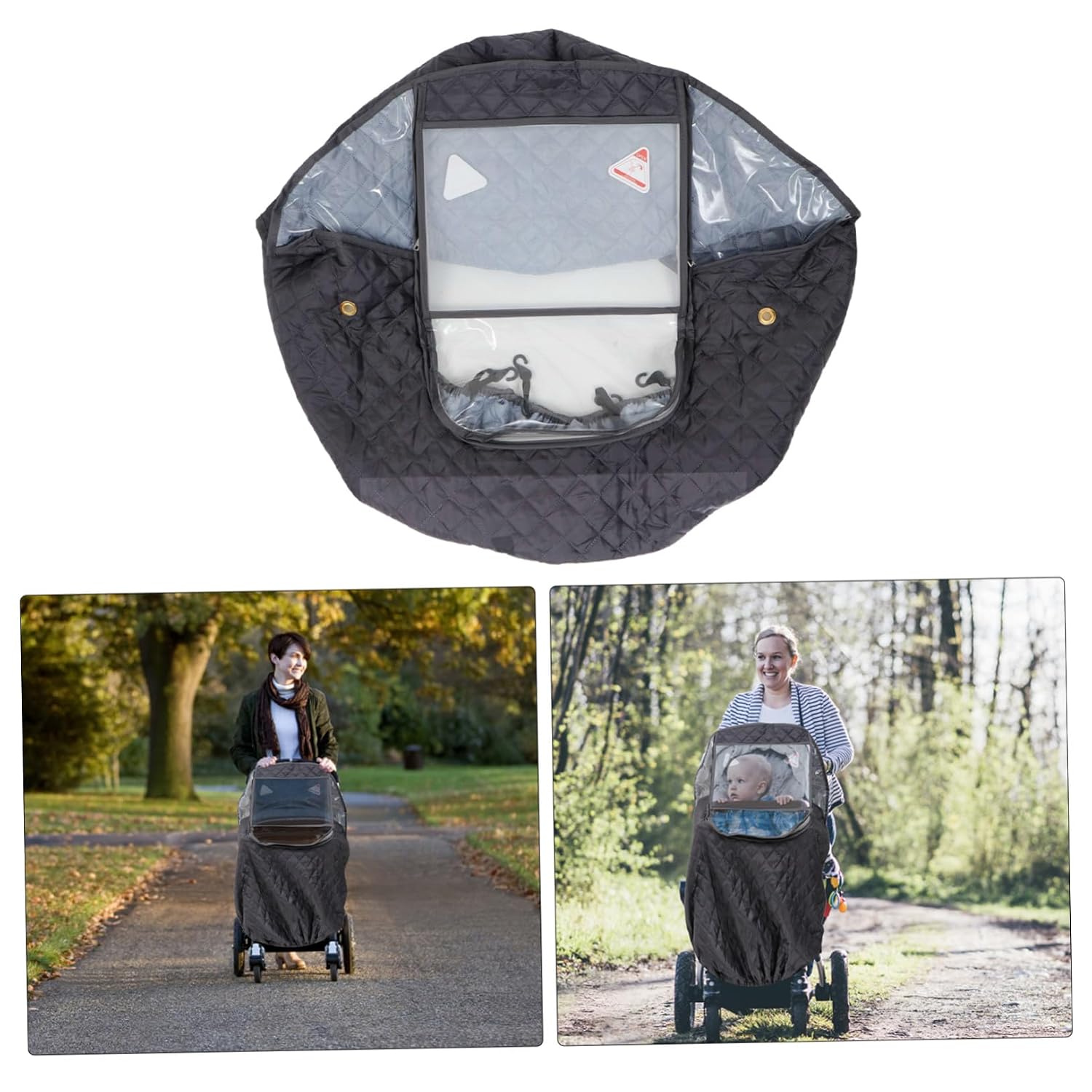 Kisangel Stroller Rain Cover Windshield Protection Thickened Warm Baby Rain Cape Waterproof Windproof Cover for Infant Stroller Suitable for Winter Travel