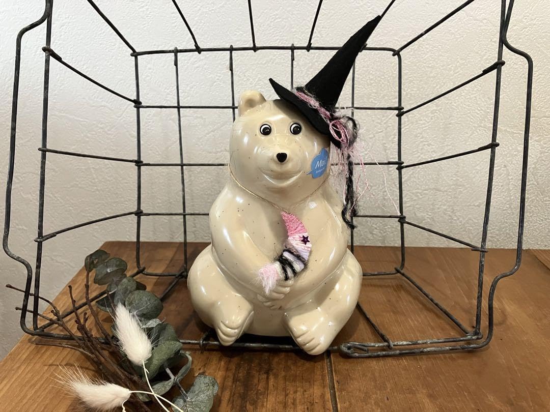 しろくま貯金箱＊ハロウィンセット Amazon.co.jp: しろくま貯金箱 ハロウィンセット① 魔女 着せ