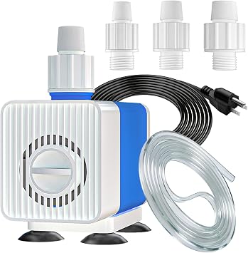 Knifel 530GPH Submersible Water Pump with 4.9ft hose Pond Pumps Ultra-Quiet & Adjustable Flow Rate for Fountains, Hydroponics, Ponds, Aquariums, and More