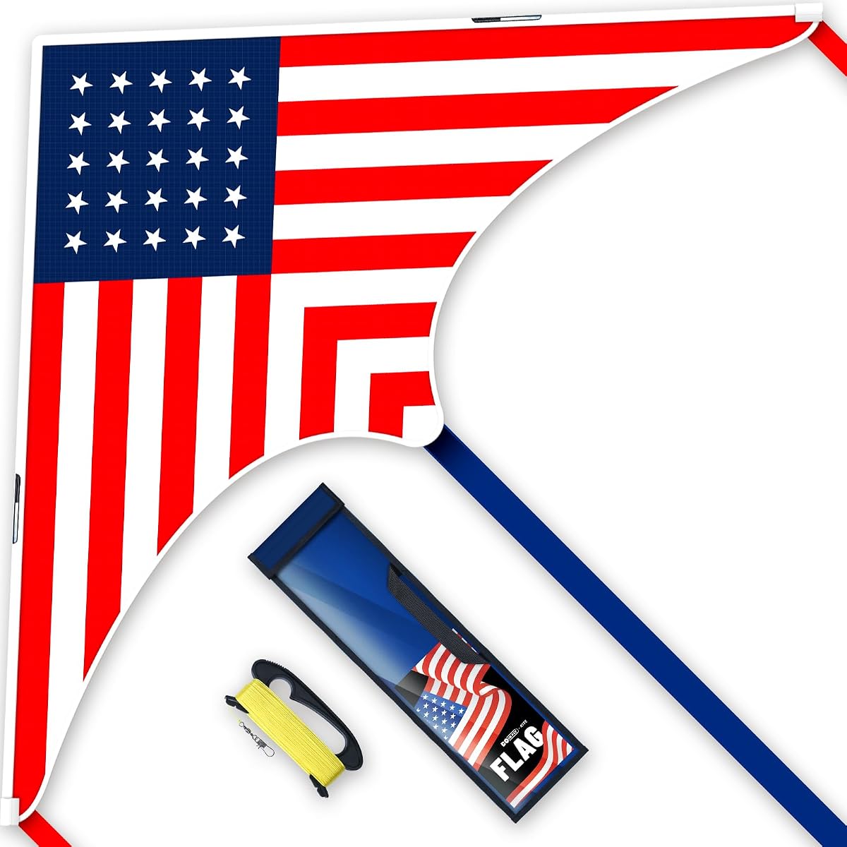Cometa de forma triangular: fácil de controlar, con un diseño llamativo, es perfecta para el entretenimiento al aire libre y adecuada para principiantes. (Star Flag Kite, 1,5 m)