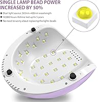 Vista 17 de Easkep Lámpara de uñas LED UV – Secador de uñas de 86 W, luz UV para uñas, protección de ojos, lámpara UV para uñas de gel, esmalte de uñas de gel