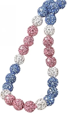 Baseball Beaded Necklace for Men,Baseball Necklace Gifts,Diamond Rhinestone Discoball bead necklace,Chain Necklace Gifts for Baseball Player Team Lovers