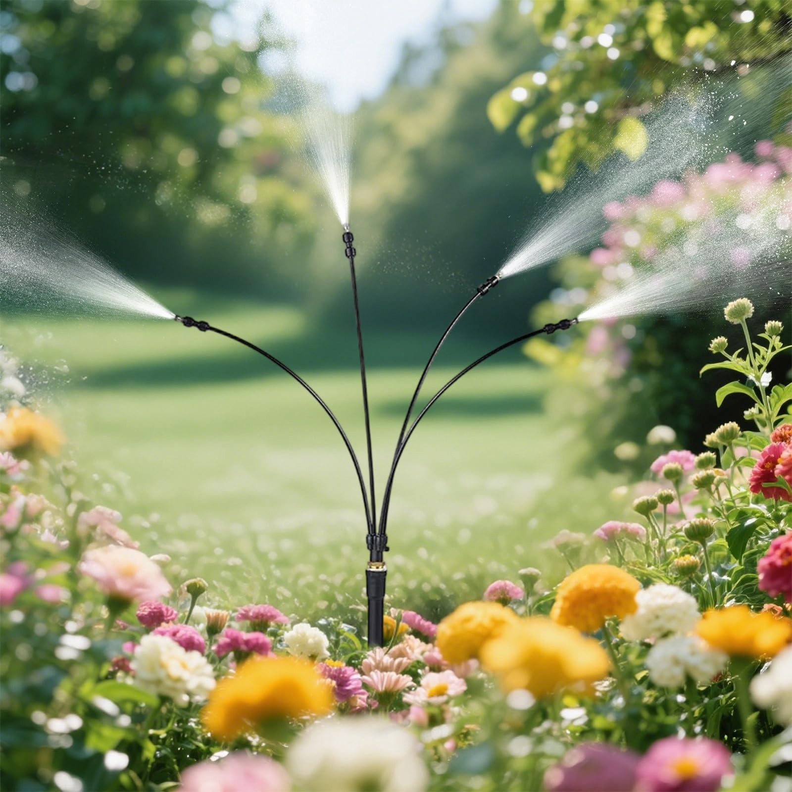 Standing Spray Mist Cooling, Standing Misters for Outside Patio, Stand Misting System for Cool Outdoor, Adjustable Height, Portable Water Misters for Mist Playing, Patio Cool, Backyard, Porch