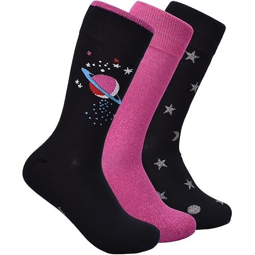 kate spade new york Women's 3-Pack Celestial Skies Crew Socks, Soft & Comfortable