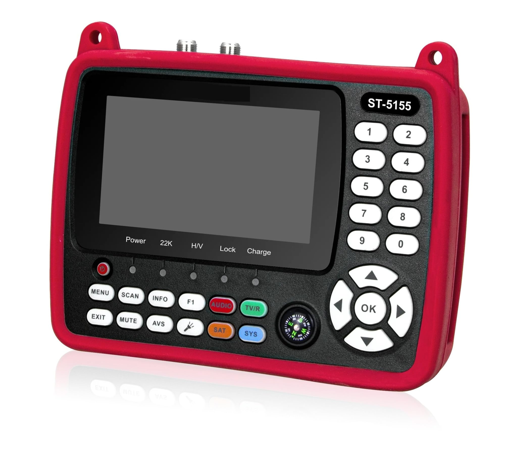 Buscador de satélite DVB-S2 + DVB-C + DVB-T2 medidor de medición de señal Digital Receptor Detector con Pantalla de 4,3 Pulgadas Borrar Pantalla