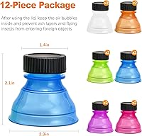 Vista 2 de CoguZed 12 paquetes de tapas y fundas para latas de refresco, a prueba de derrames, para cerveza, jugo, bebidas energéticas, tapas de latas