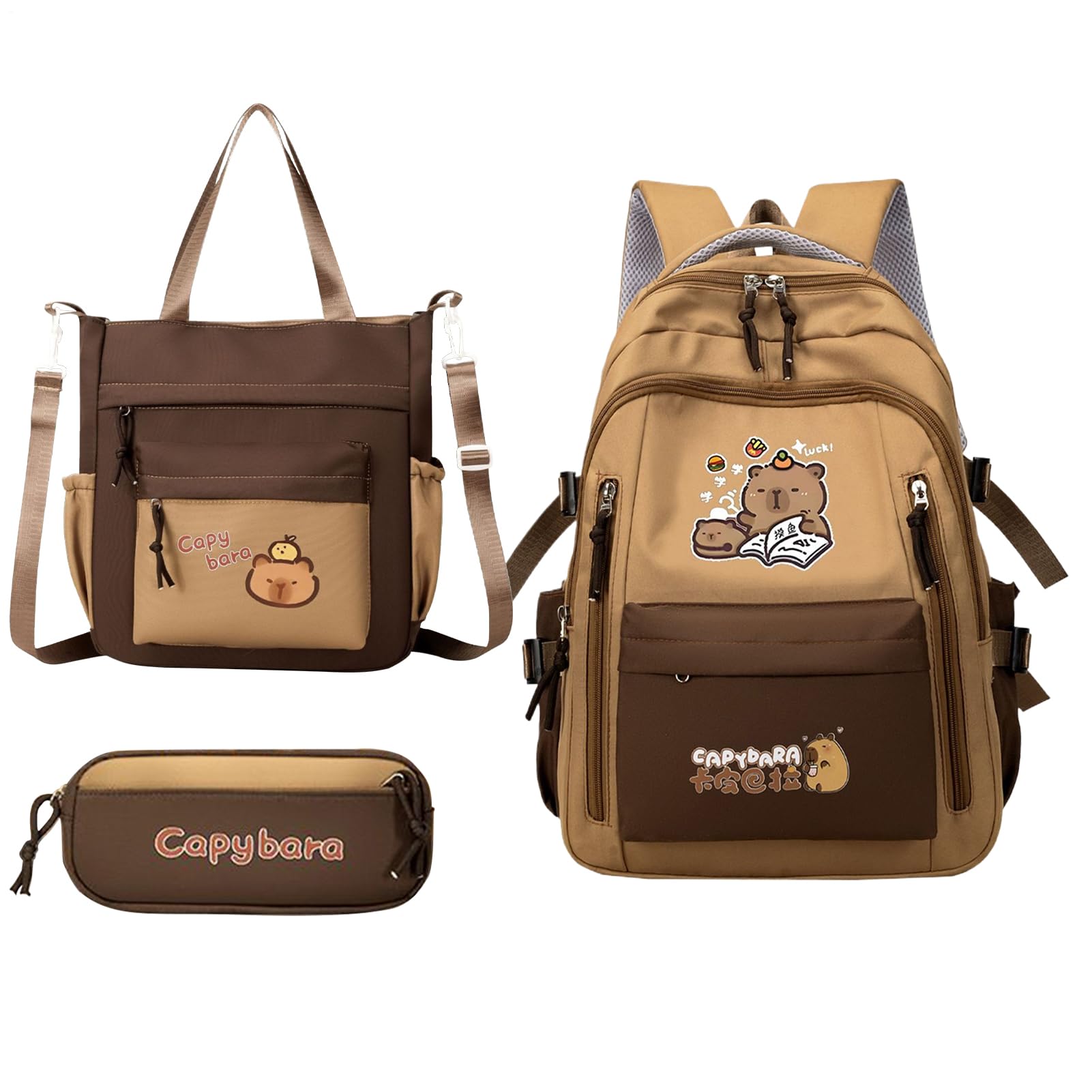 Zaino Riccio Per Bambine Kit Astuccio E Borsetta | Zaino Scolastico Cartone Animato Elefante Per Bambini, Ragazzi, Studenti, Libri, Scuola, Viaggi, Picnic e Uso Quotidiano