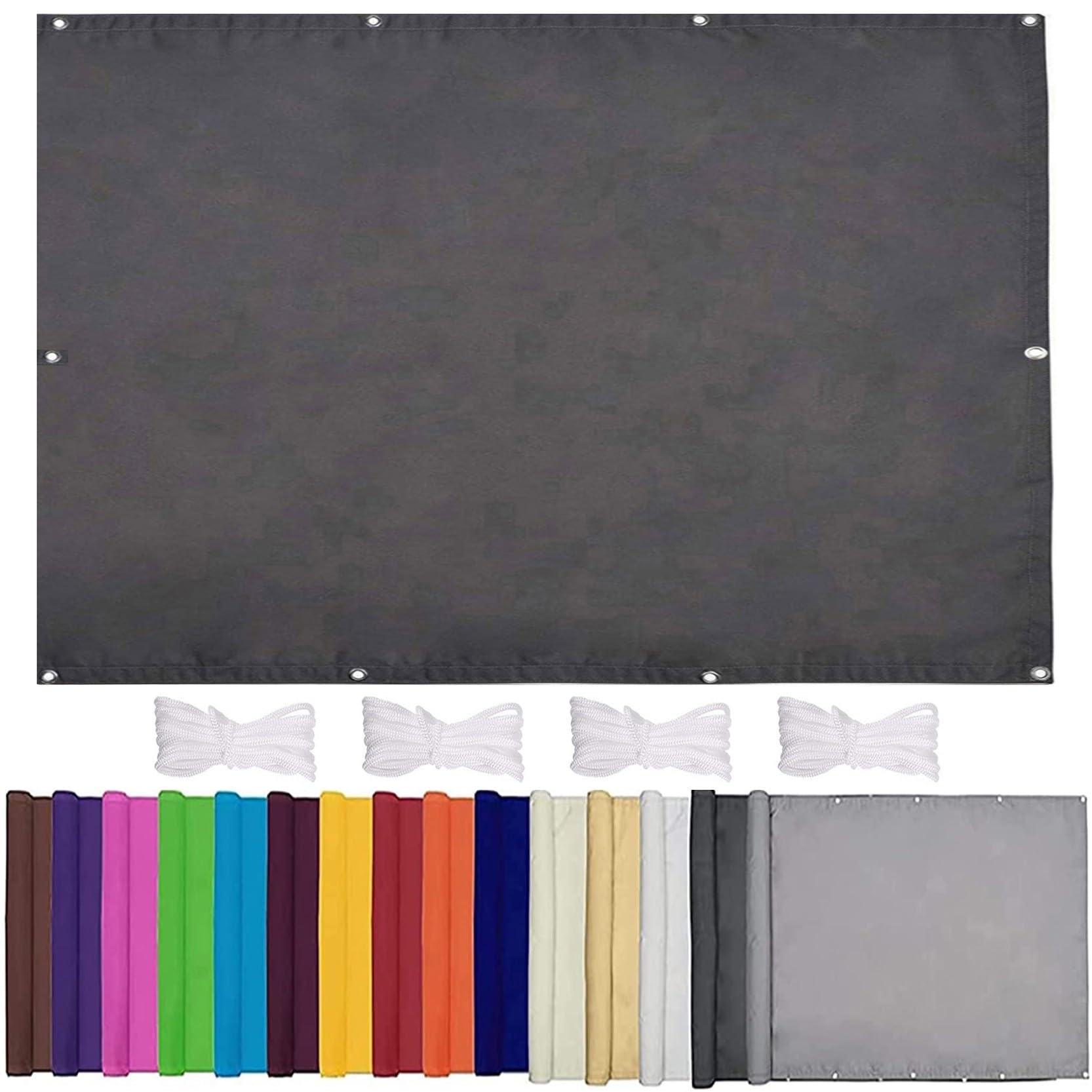 Shade net rectangle gris foncé imperméable avec toile de jardin balcon robuste
