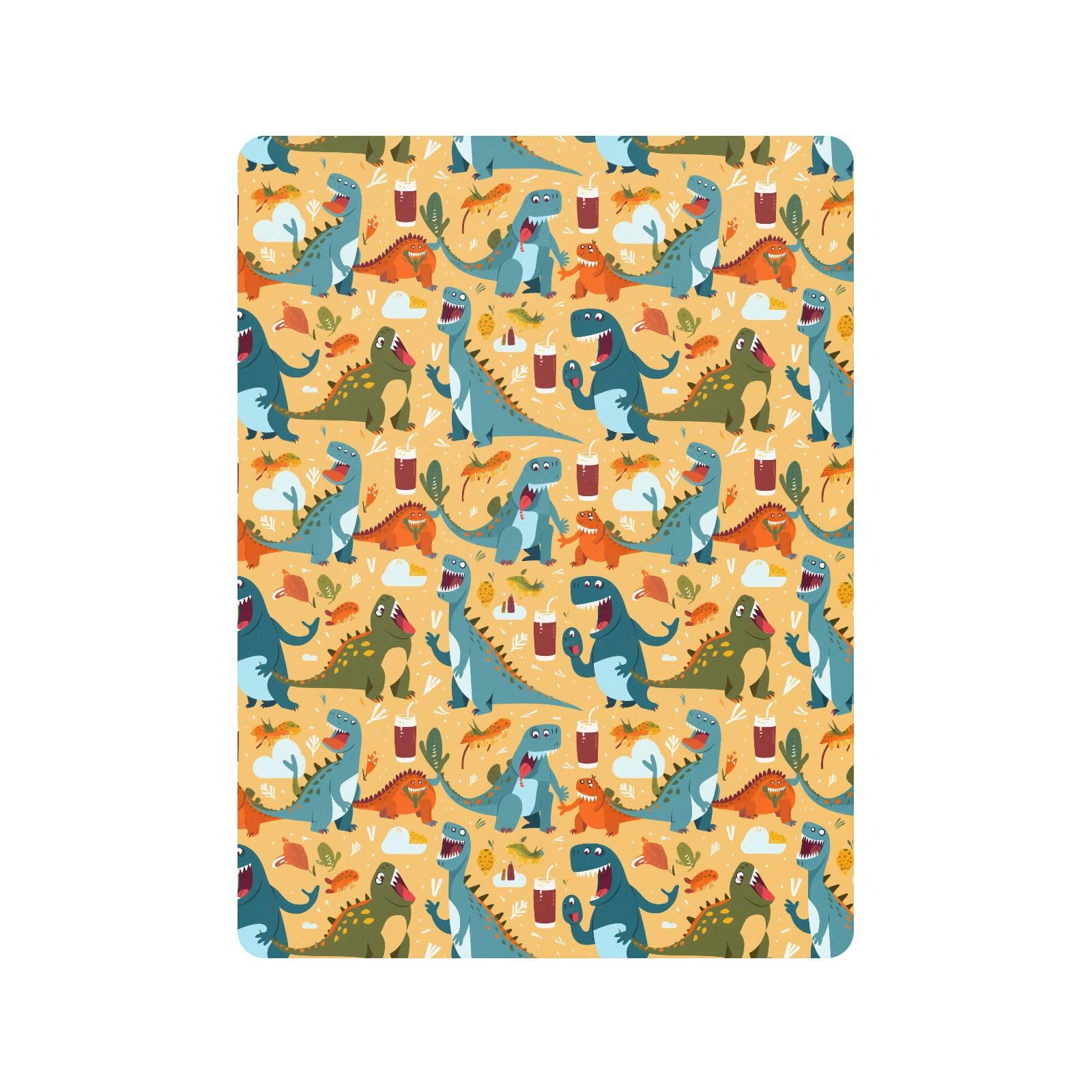 Sing Song Dinosaurier-Babybett-Spiellaken für Jungen und Mädchen, weiches Kleinkind-Spannbetttuch und Mini-Kinderbett-Matratze, 68,6 x 99,1 cm