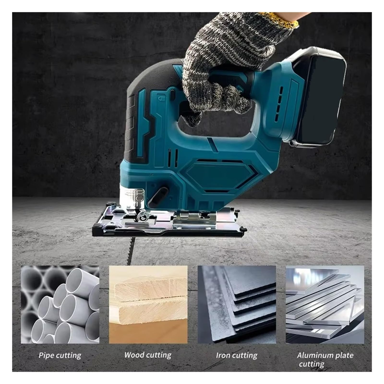 Seghetto Alternativo Elettrico Senza Spazzole Con Lama, Seghetto Alternativo Senza Fili, Utensile Elettrico Portatile For Carpentieri Facile Da Usare