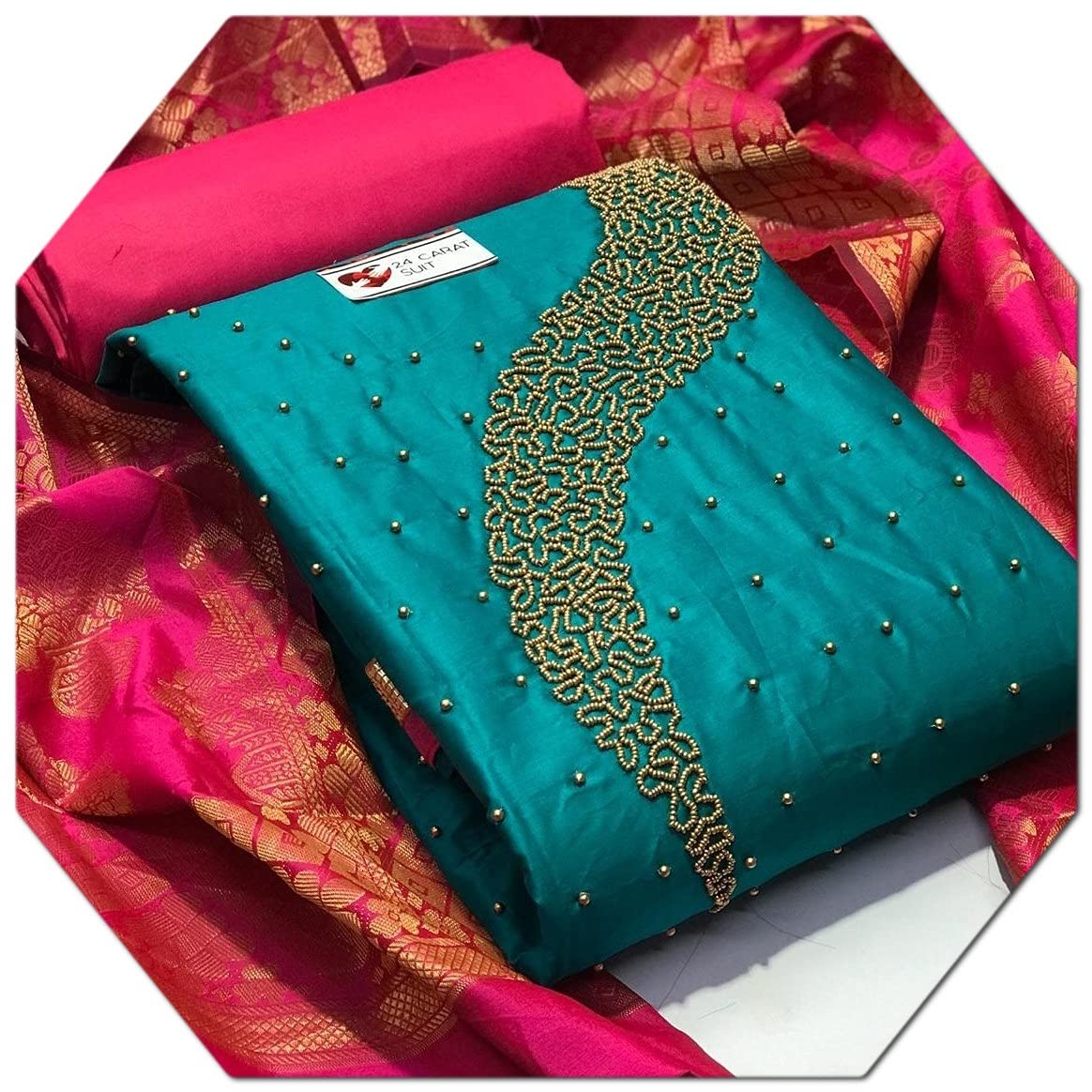 Mysore silk salwar suit Clearance