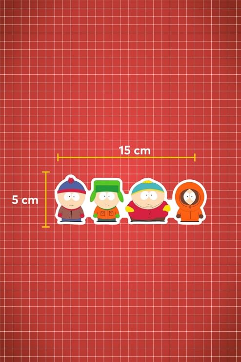 Southpark Sticker Motor Araba Kask Laptop Sticker 15x5 cm Renkli, qa4209548250