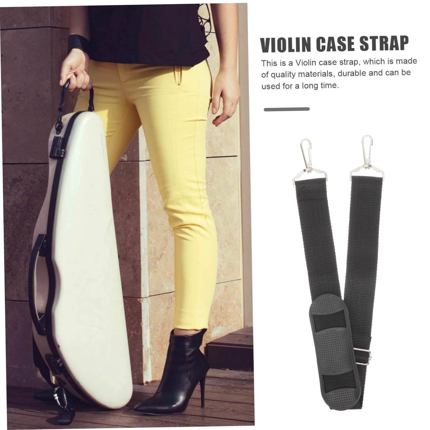 Gatuida Cinghie Imbottite per Custodia Violino 2 Pezzi in Canvas e Metallo, Resistenti allo Sporco e Facili da Trasportare per Esibizioni All'aperto