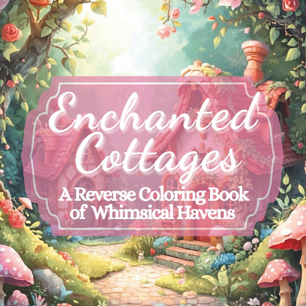 Enchanted Cottages: A Reverse Coloring Book of Whimsical Havens