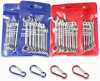 Vista 9 de Juego de mini llaves métricas de 0.157 in, 10 piezas, acero de alto carbono, cromado