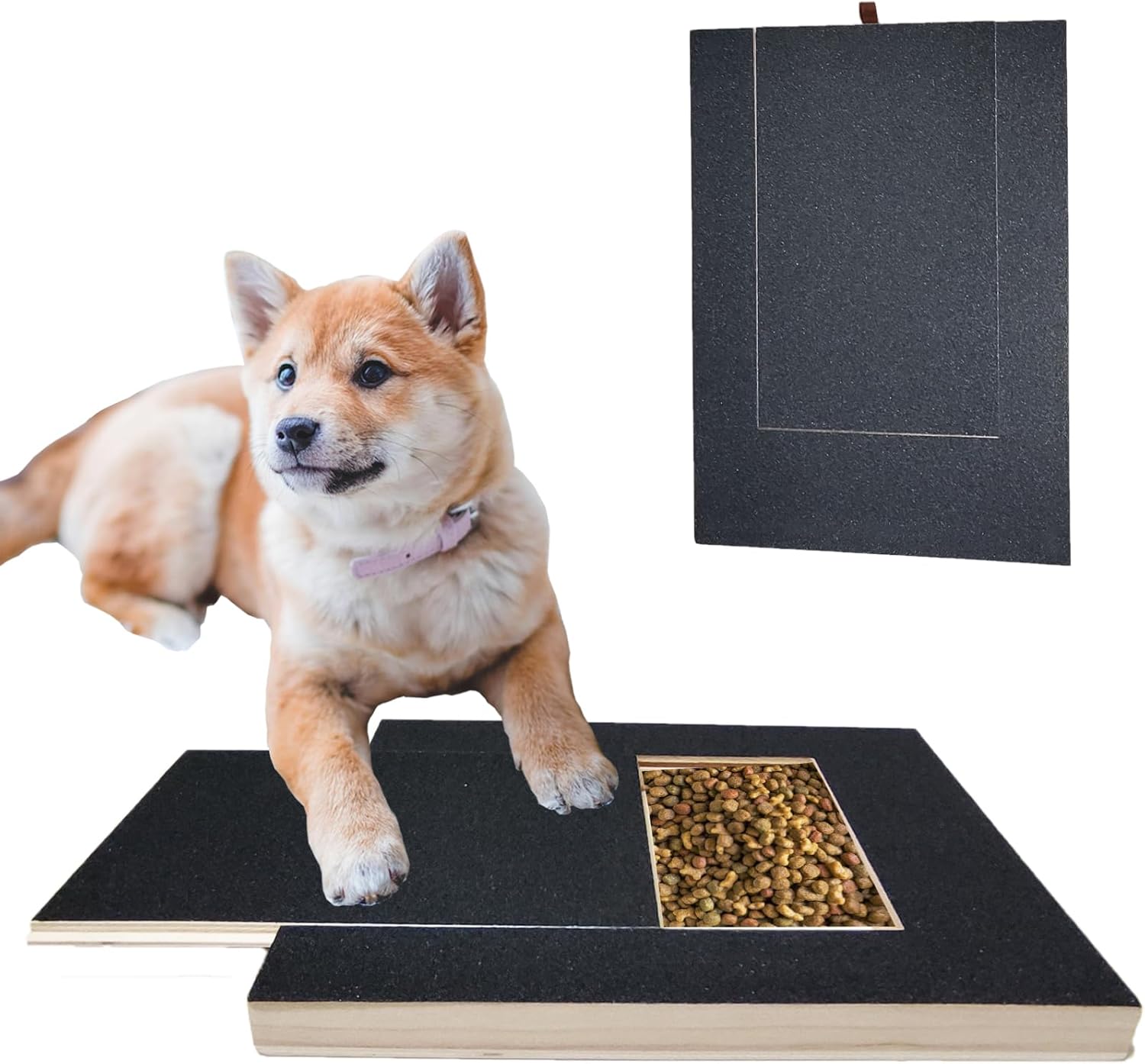 Dog Nail Scratch Board File Trimming Pad with Treat Box