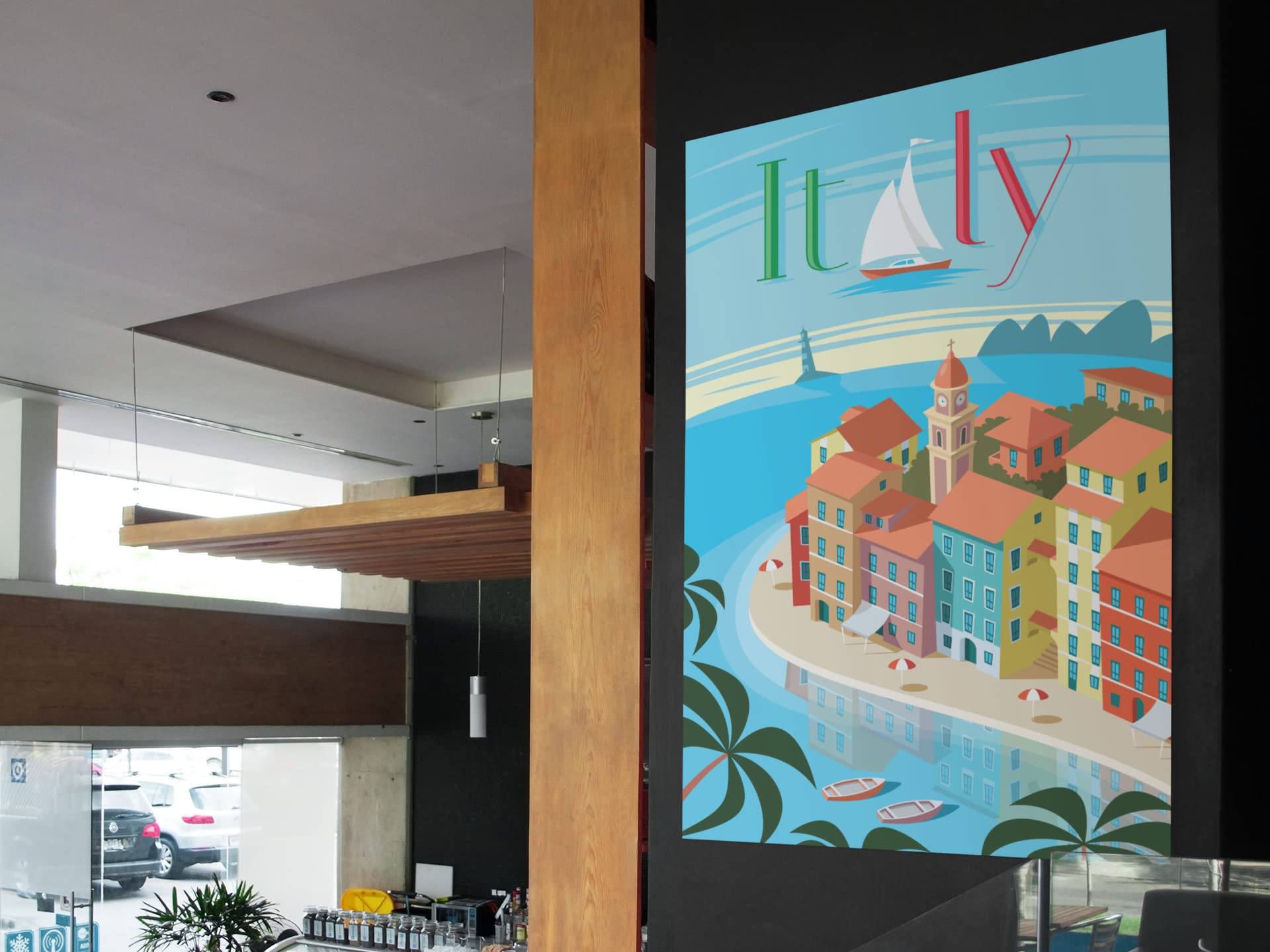 Poster Décoratif Vintage Portofino Italie - Format 40x60cm Haute Qualité