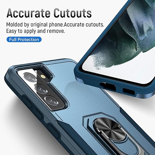 Miniatura 4 de YmhxcY Funda para Galaxy S21 Plus con soporte y paquete de 2 películas de TPU flexible autorreparables + 2 protectores de lente, grado militar a