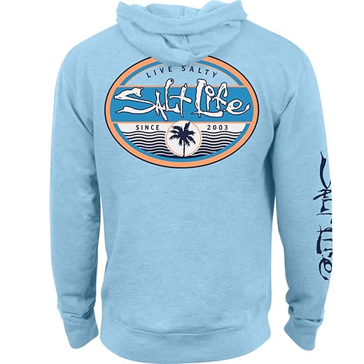 Salt Life Mens Wavy Days Hoodie, Pool, Large