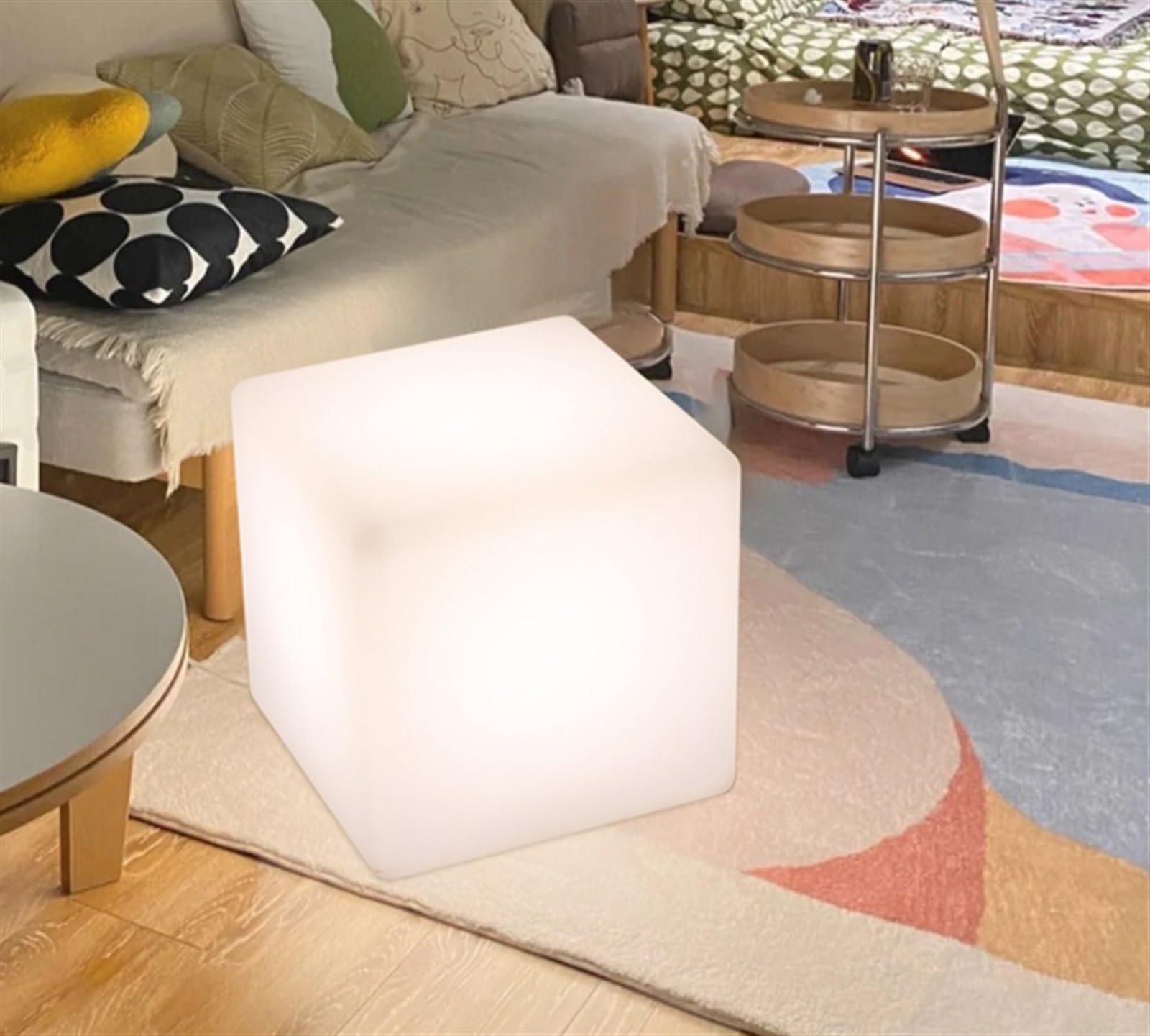 フロアランプ CUBE エグロ ガラスキューブ フロアスタンドライト