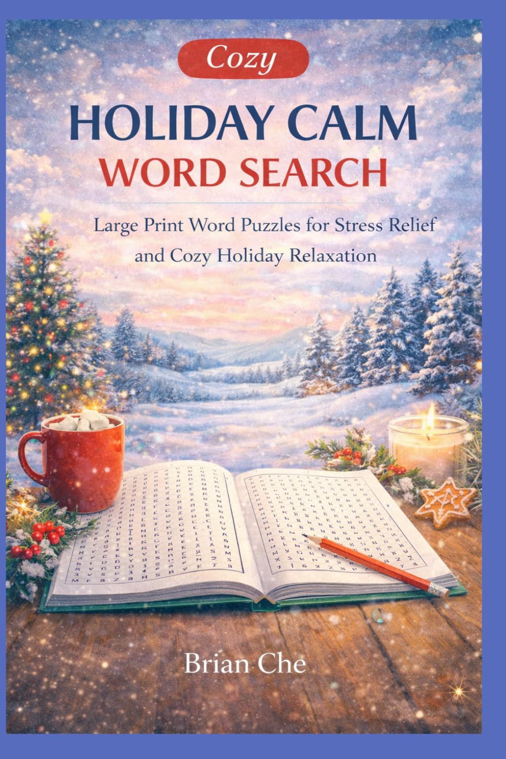 Cozy Holiday Calm Word Search: Large Print Word Puzzles for Stress Relief and Cozy Holiday Relaxation