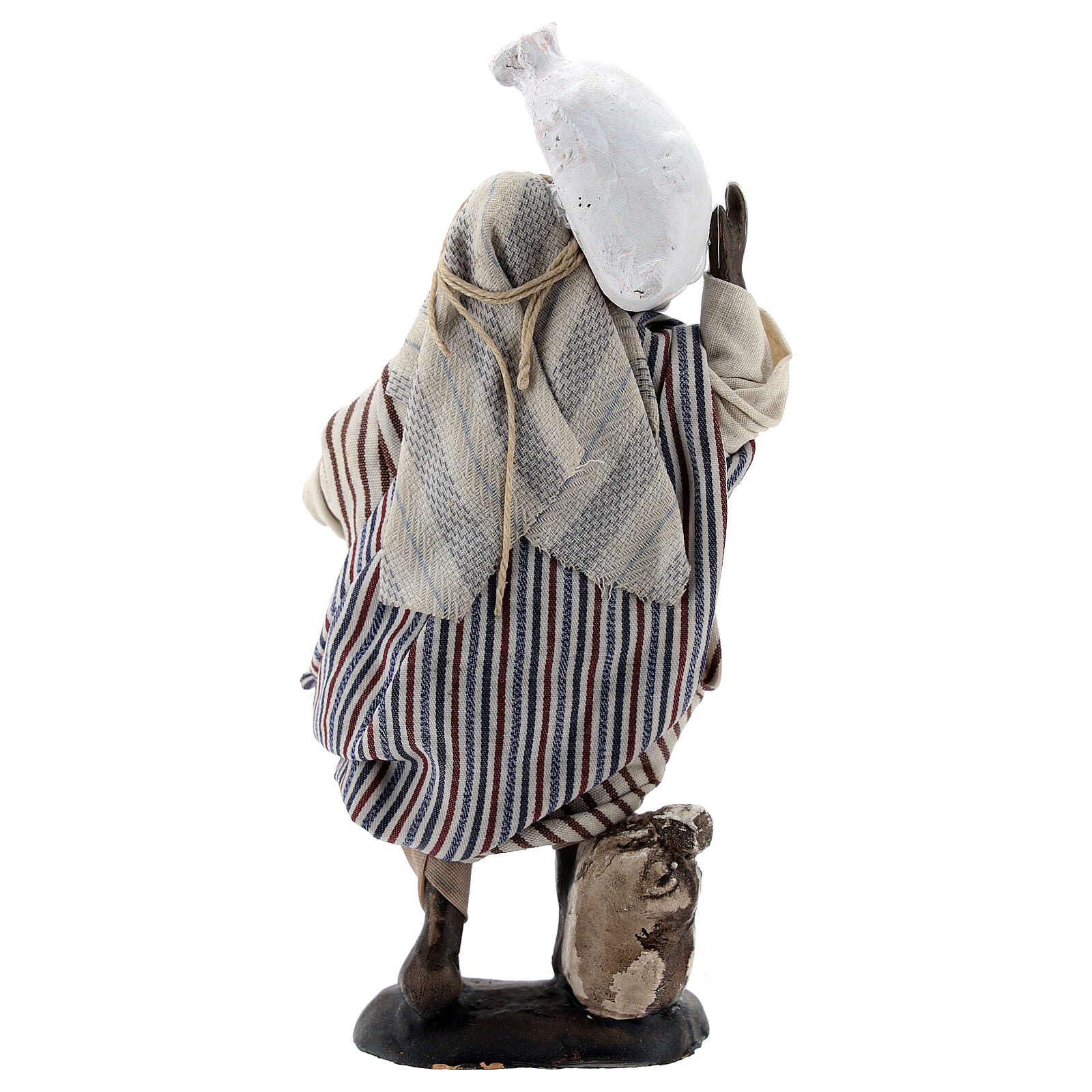 Holyart Presepe Napoletano: Mulatto con sacco statua terracotta presepe napoletano 12 cm